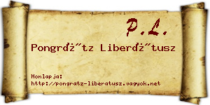 Pongrátz Liberátusz névjegykártya